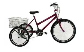 Bicicleta Triciclo Luxo Aro 26 Completo Com 21 Marchas