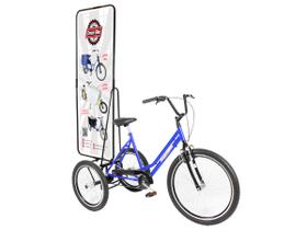 Bicicleta triciclo propaganda azul - dream bike