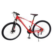 Bicicleta Tronos Montain Bike Lg Aluminio 19 Pol, 21 Velocidades, Freio a Disco, Aro29, Vermelha