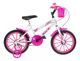 Bicicleta Ultra Kids Aro 16 - Branco + Rosa