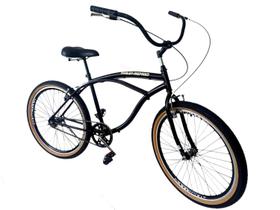 Bicicleta urbana beach com aros aero freios alumínio Preto Bicicleta urbana beach com aros aero freios alumínio Preto