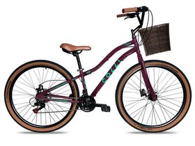 Bicicleta Viena Aro 29 Freio Disco 21v Com Cestão Colli Cor Bronze Tamanho Do Quadro 17