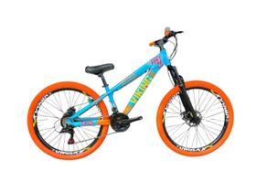 Bicicleta Viking Aro 26 Câmbio Importado 21v Vmaxx Pneu laranja Azul/Laranja Bicicleta Viking Aro 26 Câmbio Importado 21v Vmaxx Pneu laranja Azul/Laranja