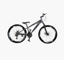 Bicicleta Viking Aro 26 Tuff 25 Aros Vmaxx Freio a Disco 21V Cambios Shimano Grafite fosco Preto Do Grau Lancamento