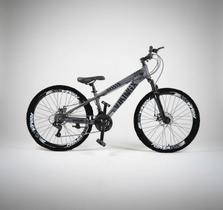 Bicicleta Viking Aro 26 Tuff25 Aros Vmaxx Freio a Disco 21V Shimano Grafite Fosco Preto