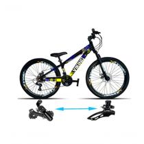 Bicicleta Viking Aro 26 Tuffx25/30 Vmaxx Freio A Disco 21v Preto Amarelo Bicicleta Viking Aro 26 Tuffx25/30 Vmaxx Freio A Disco 21v Preto Amarelo