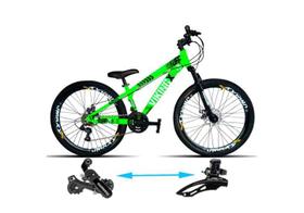 Bicicleta Viking Aro 26 TuffX25/30 Vmaxx Freio a Disco 21V Verde Neon