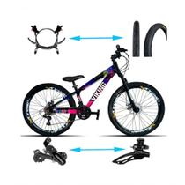 Bicicleta Viking Aro 26 Tuffx25/30 Vmaxx Freio Hidráulico 21v Preto Rosa Bicicleta Viking Aro 26 Tuffx25/30 Vmaxx Freio Hidráulico 21v Preto Rosa