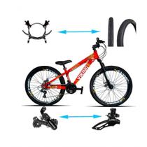 Bicicleta Viking Aro 26 Tuffx25/30 Vmaxx Freio Hidráulico 21v Vermelho Neon Bicicleta Viking Aro 26 Tuffx25/30 Vmaxx Freio Hidráulico 21v Vermelho Neon