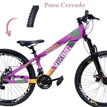 Bicicleta Viking Tuff 25 Aluminio 21 Velocidades Freio Hidraulico Mtb Pneu Balões