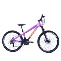 Bicicleta Viking Tuff25 Aro Aero 26 Disco Freio Disc 21v Cambios Shimano Rosa Neon Azul Marinho Bicicleta Viking Tuff25 Aro Aero 26 Disco Freio Disc 21v Cambios Shimano Rosa Neon Azul Marinho