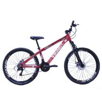 Bicicleta Viking X Tuff 25/30 26 Freio A Disco 21 Velocidades Cambios Importados Vermelho