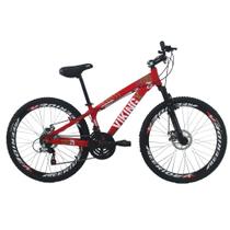 Bicicleta Viking X TUFF25 Freeride Aro 26 Freio a Disco 21 Velocidades Cambios Shimano Vermelho - VikingX