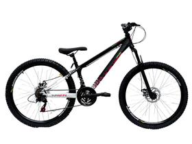 Bicicleta Viking X TUFF44 Aro 26 Aero Freio a Disco 21V Preto Branco do Grau