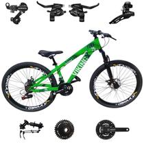 Bicicleta Vikingx 21v Aro 26 Tuff 25 Aluminio Shimano Mtb Freeride Suspensão Dianteira