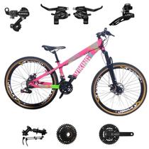 Bicicleta Vikingx 24v Aro 26 Tuff 25 Aluminio Shimano Mtb Freeride Suspensão Dianteira