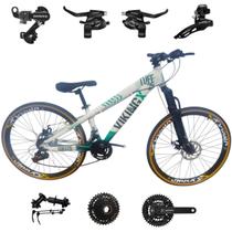 Bicicleta Vikingx 24v Aro 26 Tuff 25 Aluminio Shimano Mtb Freeride Suspensão Dianteira