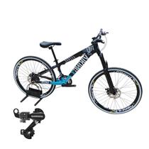Bicicleta Vikingx 24V Tuff 25 Cambio Shimano Traseiro Aluminio Rodas Vmaxx Mtb Freeride