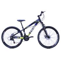 Bicicleta Vikingx Aro 26 Câmbios 21V Importado Aero Preto Amarelo com Capacete Bicicleta Vikingx Aro 26 Câmbios 21V Importado Aero Preto Amarelo com Capacete