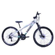 Bicicleta Vikingx Aro 26 Câmbios Importado 21V Aero Branco Verde Bicicleta Vikingx Aro 26 Câmbios Importado 21V Aero Branco Verde