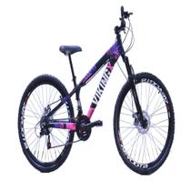 Bicicleta Vikingx Aro 26 Câmbios Importado 21V Aero Preto Rosa