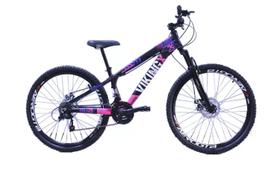 Bicicleta Vikingx Aro 26 Câmbios Importado 21V Aero Preto Rosa