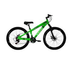 Bicicleta Vikingx Aro 26 Câmbios Importados 21V Aero Verde Neon com Capacete Bicicleta Vikingx Aro 26 Câmbios Importados 21V Aero Verde Neon com Capacete
