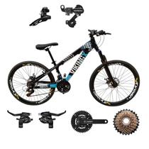 Bicicleta Vikingx Aro 26 Tuff 25 24v Cambio Shiamano Traseiro Dianteiro com Trocadores Freio Disco Mecanico Aluminio Unissex