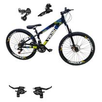 Bicicleta Vikingx Aro 26 Tuff 25 Aluminio Cambio Shimano Dianteiro Traseiro 21v Mtb Freeride Unissex