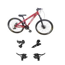 Bicicleta Vikingx Aro 26 Tuff 25 Aluminio Cambio Shimano Dianteiro Traseiro 21v Mtb Freeride Unissex