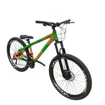 Bicicleta Vikingx Aro 26 Tuff 35 Freio Hidraulico 21V Cambio Importado Suspensão Dianteiro Quadro Aluminio