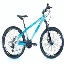 Bicicleta VikingX Aro 26 X-35 Vmaxx Câmbios Shimanos 21V Azul Branco