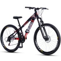 Bicicleta Vikingx Freeride Tuff 25 Shimano Aro 26 Vmaxx Mountain Bike Grau