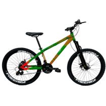 Bicicleta Vikingx Freeride Tuff Aro 26 Freio A Disco Verde