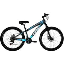 Bicicleta Vikingx Kit TUFF25 30 Freeride Aro 26 21V Preto Azul Viking Bicicleta Vikingx Kit TUFF25 30 Freeride Aro 26 21V Preto Azul Viking
