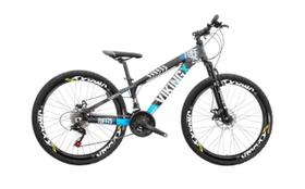 Bicicleta Vikingx Preto Azul TUFF25/30 Vmaxx Aro 26 Cambios Importados 21V