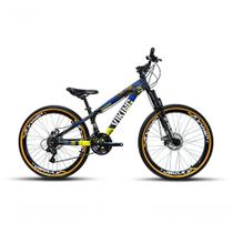 Bicicleta Vikingx Tuff 25/30 Aro 26 Vmaxx Freio A Disco Mec Cambios Shimanos 21v Preto Amarelo Bicicleta Vikingx Tuff 25/30 Aro 26 Vmaxx Freio A Disco Mec Cambios Shimanos 21v Preto Amarelo