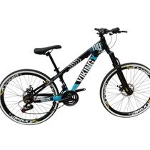 Bicicleta Vikingx Tuff 25 Aluminio 21v Freio Hidraulico Suspensão Dianteira Mtb Unissex