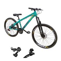 Bicicleta Vikingx Tuff 30 Aluminio 24v Aro 26 Mtb Freerider Cambio Shimano Dianteiro Traseiro Unissex Freio Disco