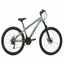 Bicicleta Vikingx Tuff 30 Aro 26 Câmbios Importados 21V Cinza Tribal amarelo