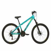 Bicicleta Vikingx Tuff 30 Aro 26 Câmbios Importados 21V Verde Tribal com Capacete Bicicleta Vikingx Tuff 30 Aro 26 Câmbios Importados 21V Verde Tribal com Capacete