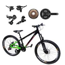 Bicicleta Vikingx Tuff 44 Aro 26 Cambio Shimano Traseiro Dianteiro / Trocadores 24v Aluminio Mtb Unissex