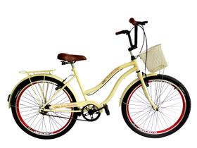 Bicicleta vintage feminina aro 26 com cestinha sem marchas - Maria Clara Bikes