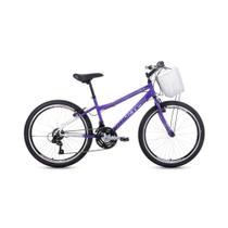 Bicicleta Windy 21v Aro 24 com Cesta Juvenil Menina - HOUSTON