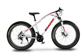 Bicicleta z-rader fat bike aço carbono aro 26 freio a disco mecânico 21 marchas pneu largo - branca