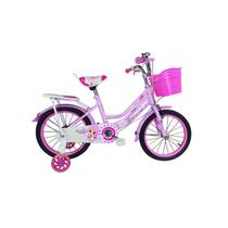 Bicicleta Zuotu Girl's Pink 16 Hoop com cesto 10-40 kg 4-9 anos