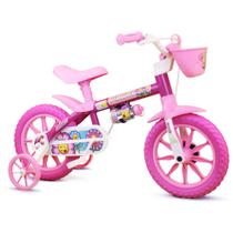 Bicicletinha Infantil Aro 12 para menina Flower Nathor