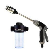 Bico ajustável de pistola de espuma para lavagem de carro de alta pressão com alça longa Bico ajustável de pistola de espuma para lavagem de carro de alta pressão com alça longa
