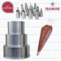 Bico Confeitar + Manga + Forma +brinde Kit Confeitar