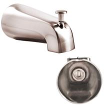 Bico de banheira de banheiro com desviador SENTO Nickel Satin Nickel Bico de banheira de banheiro com desviador SENTO Nickel Satin Nickel